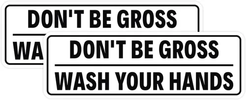 Vista 28 de Letrero de puerta o pared con texto en inglés "Don't Be Gross ("No seas gros") con texto en inglés "Don't Be G