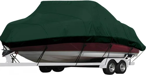 Vista 10 de Cubierta Seamander para lancha, resistente e impermeable para casco en V, de tres cascos, para pesca, esquí, estilo profesional para poca Gris
