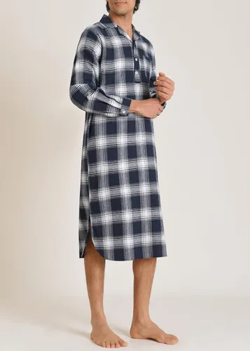 Vista 2 de Latuza Camisón de franela de algodón para hombre