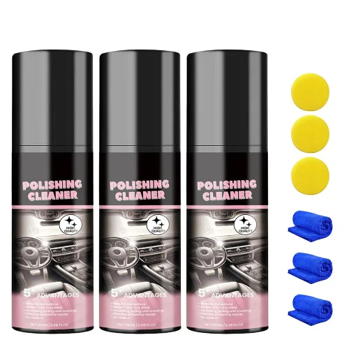 Vista 9 de Limpiador de interiores de automóvil, limpiador de pulido para detalles de interiores, aerosol para detallado interior del automóvil, limpiadores