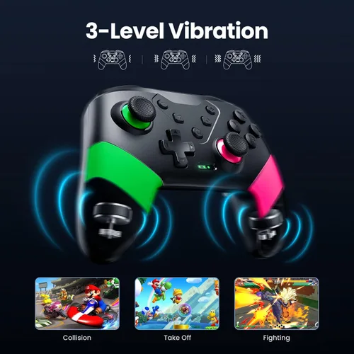 Vista 5 de VOYEE Controlador inalámbrico Pro con programación Turbo Motion Vibration Screenshot, controladores de movimiento actualizados compatibles
