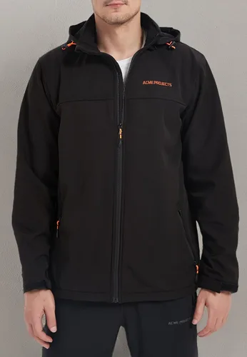 Vista 10 de Acmelogy Chaqueta Softshell con forro polar para hombre con capucha desmontable, impermeable, transpirable, 314.961 in5000gm, cremallera YKK
