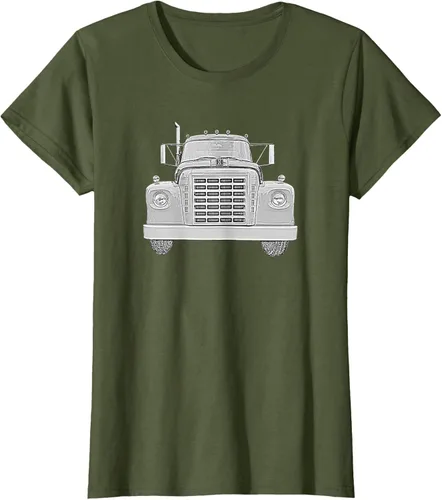 Vista 89 de Camiseta clásica de camión pesado International Harvester IH Loadstar, Negro, S