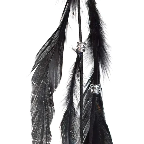 Vista 7 de Paquete de 6 extensiones de cabello hippie bohemio hechas a mano con clip de plumas, tocado de peine, accesorios de bricolaje para mujer