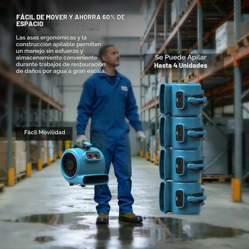 Vista 5 de ALORAIR GE2000T - Ventilador de secado de suelo de 3 velocidades, ventilador de 5 ángulos