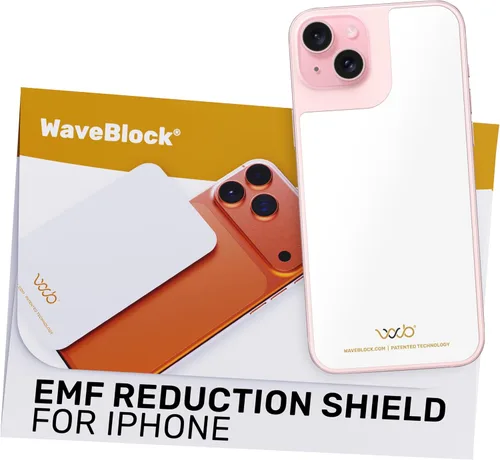 Vista 8 de WAVEBLOCK Bloqueador de EMF para Celular - Hecho para iPhone 11 - La única pegatina 5G-Shield patentada, respaldada científicamente y probada