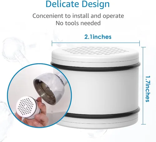Vista 2 de AQUA CREST WHR-140 - Cartucho de repuesto para filtro de ducha Culligan® WHR-140, WSH-C125, ISH-100, HSH-C135, filtro de agua para cabezal de ducha