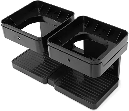 Vista 5 de TopHomer Dispensador de cereales de doble control con bandeja inferior desmontable y diseño de salida de paleta de rueda para organización de Negro
