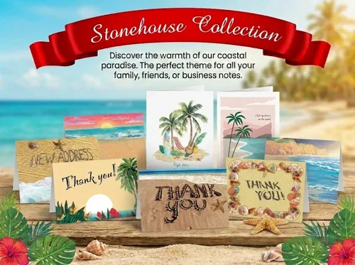 Vista 5 de Stonehouse Collection Postales de playa - 4 x 6 Beach - 40 postales Ocean Shore - Hecho en Estados Unidos