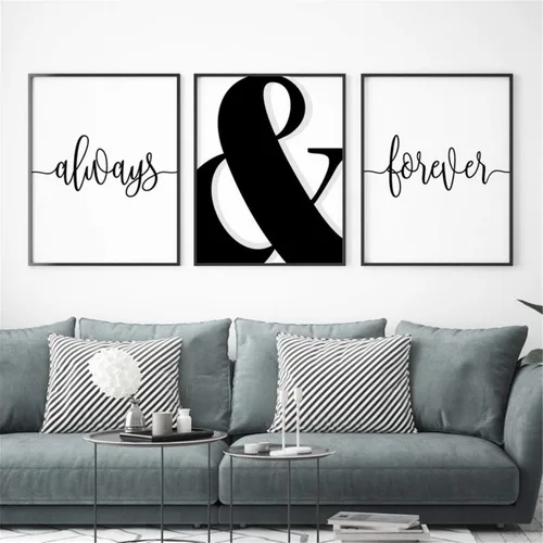 Vista 25 de NATVVA Pósteres de lienzo blanco y negro con texto en inglés "Eat Pray Love", impresiones artísticas de 3 piezas con marco interior de madera