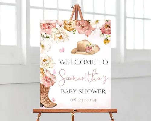 Vista 21 de Letrero de bienvenida con texto en inglés "Oh Boy Safari Animals Baby Show", cartel de bienvenida para baby shower, cartel de bienvenida para baby