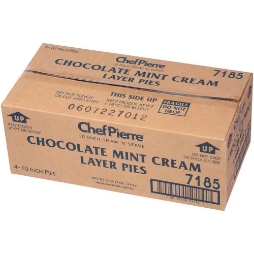 Vista 4 de Sara Lee Chef Pierre Chocolate Mint Layer Cream Pie, 10 pulgadas, 4 por caja.