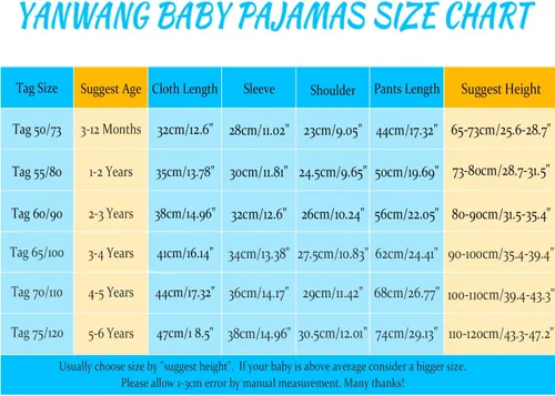 Vista 6 de Pijama Yanwang de manga larga, 100 % algodón orgánico, para bebé y niño, 3 M-6T