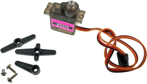 Vista 3 de 2 unids MG90S 0.32 oz Metal Gear Micro Tower Pro Servo actualizado SG90 Digital Micro Servos para RC Vehículo Helicóptero Barco Modelos de Coche