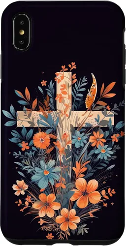 Vista 11 de Boho Floral Christian Cross Jesus God Wild Flower Women Case for iPhone 16