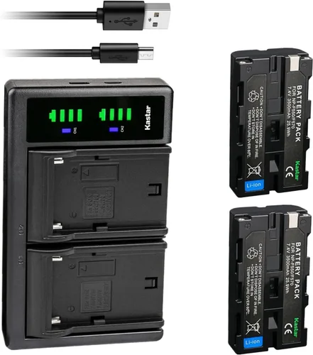 Vista 5 de Kastar NP-F580 LTD2 USB Battery Charger Replacement for L Series NP-F530 NP-F550 NP-F570 NP-F750 NP-F770 NP-F930 NP-F950 NP-F960 NP-F970 NP-F980