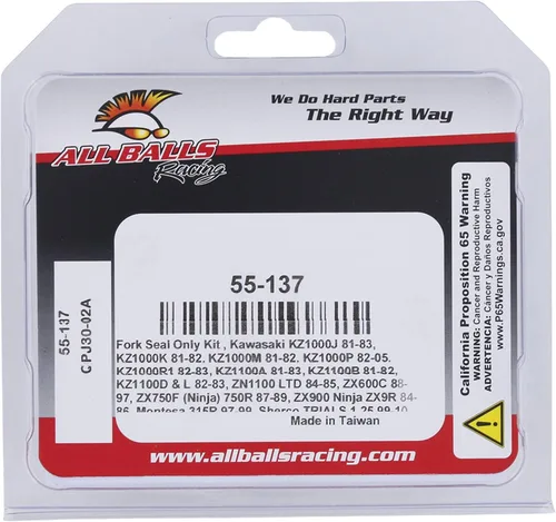 Vista 4 de All Balls Kit de retenes de horquilla Racing para Beta EVO 2T 125 200 1981-2023 Reemplazo OEM, se adapta a Yamaha IT175 FZR400 FZR500 EVO 4T 300