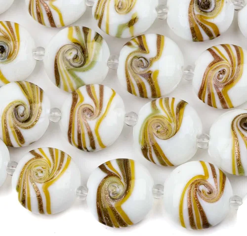 Vista 19 de Cherry Blossom Beads Cuentas mixtas hechas a mano de cristal de lámpara aguamarina y naranja, 4 hebras surtidas de 8 pulgadas Mezcla Aqua y Naranja