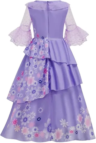 Vista 2 de SZ-TONDA Disfraz de princesa para niños, ropa de cosplay de Halloween para niñas