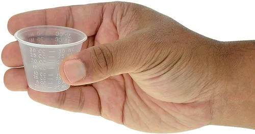 Vista 5 de [Paquete de 100 – 1 onza] Mezcla de resina epoxi/vasos medicinales con 50 varillas de mezcla – Vasos de plástico graduados de 1 onza (1 manga)