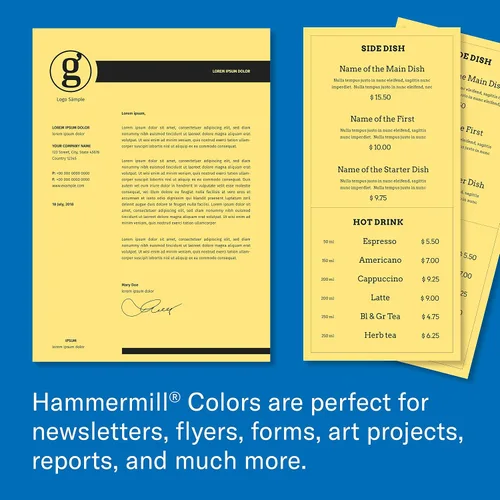 Vista 6 de Hammermill - Papel de color, papel de impresora color ante de 20 libras, 8.5 x 11 pulgadas - 1 resma (500 hojas), fabricado en los Estados Unidos