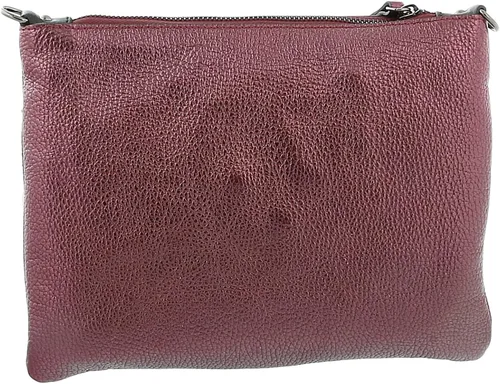 Vista 4 de Pierre Cardin Bolso de hombro cuadrado estructurado de cuero Campari para mujer, Campari