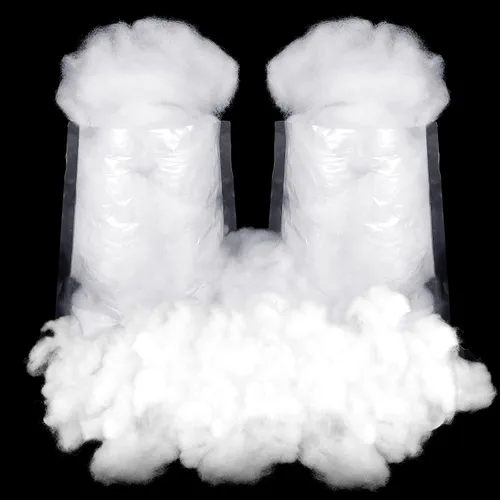 Vista 11 de Riakrum Decoración de Nieve Falsa con Relleno de Fibra Esponjosa Artificial Blanca para Cubrir Árboles y Decoraciones de Hogar y Fiestas (180 G)