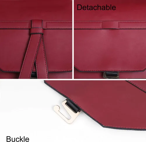 Vista 5 de ESTARER Mochila de cuero de moda para mujer, para viajes, trabajo, universidad, 15.6 pulgadas, mochila de piel sintética para mujer (rojo vino)