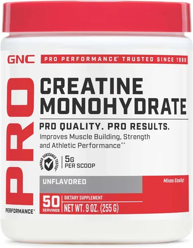 Vista 12 de GNC Pro Performance Monohidrato de creatina – Suplemento de entrenamiento diario para atletas de élite – Mezcla de bebida en polvo de creatina
