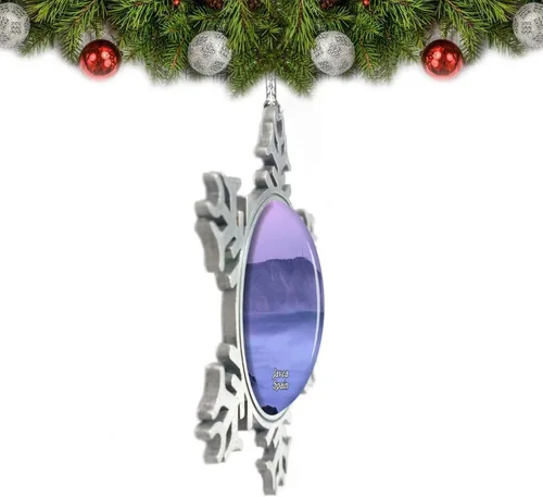 Vista 2 de España Arenal Playa Jávea Adorno de Navidad Decoración Árbol Cristal Metal Recuerdo Regalo