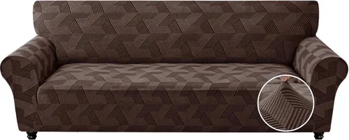 Vista 18 de JIVINER - Juego de 2 fundas elásticas para sillas de comedor, fundas geométricas de jacquard para sillas de comedor, fundas lavables para sillas