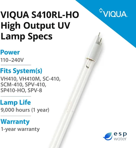 Vista 5 de Viqua S410RL-HO Reemplazo UV Lámpara VH410 Sistema
