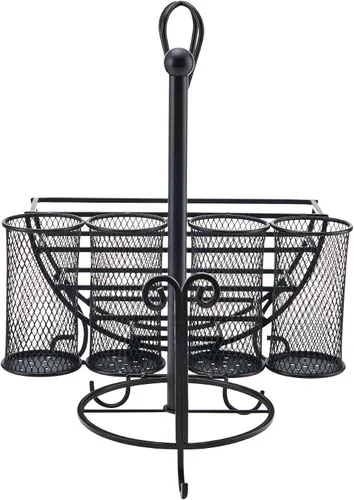 Vista 3 de Gourmet Basics by Mikasa caja para pícnic de metal, color negro antiguo