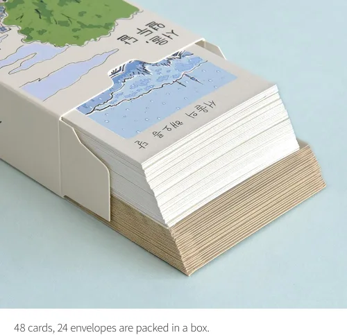 Vista 3 de Monolike Tarjeta Día a Día, 101 Seúl Doce Meses - Mezcla de 48 Mini Tarjetas Individuales, 24 sobres Paquete