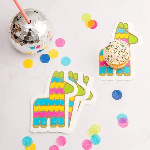 Vista 2 de Weddingstar Lindas servilletas de papel para ocasiones especiales - Fiesta Piñata - Juego de 40 Piñata Fiesta