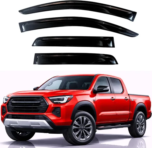Vista 196 de KPY Moldura deflectora de viento con protección contra la lluvia compatible con Mazda CX-3 2016-2021 (CX3), 4 unidades, para ventana lateral