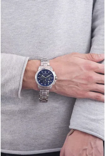 Vista 5 de Maserati successo Reloj analógico de cuarzo para hombre con pulsera de acero inoxidable R8873621002, Correa