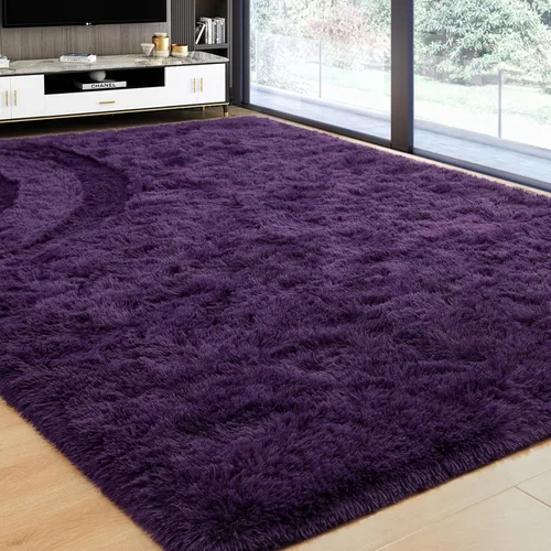 Vista 173 de Softlife Alfombra naranja para dormitorio, alfombra de felpa esponjosa para sala de estar para niñas, alfombra lanuda para niños, alfombra suave