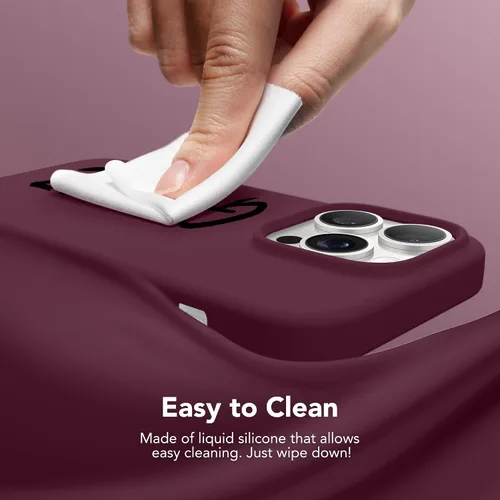 Vista 8 de GONEZ Funda magnética para iPhone 14 Pro, compatible con MagSafe, forro de microfibra antiarañazos y protector de pantalla, funda de silicona Rojo