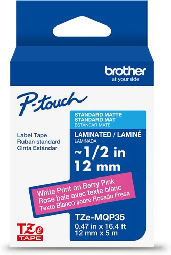 Vista 66 de Cinta laminada Brother Negro sobre Transparente, 6 mm (Tze111)