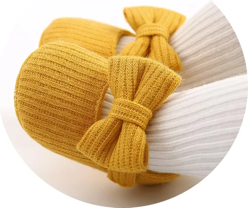 Vista 2 de Zapatos planos Mary Jane para bebés y niñas, con lazo, floral, princesa, vestido de boda, zapatos suaves para recién nacidos, cuna para primeros