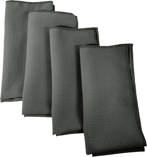 Vista 6 de LA Linen Paquete de 10 servilletas de popelina de poli, servilletas de tela suave, servilletas lavables y reutilizables, servilletas de mesa