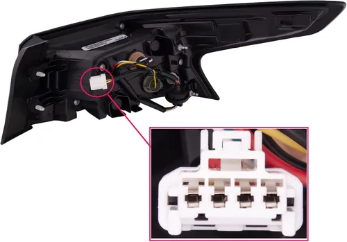 Vista 2 de HEADLIGHTSDEPOT Luz trasera compatible con 19-24 Nissan Altima CAPA certificado derecho pasajero lámpara trasera halógena