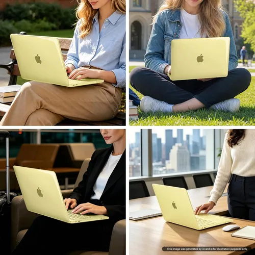 Vista 6 de MOSISO Compatible con MacBook Neo Case 13 pulgadas 2026 A3404 A18 Pro Chip Cristal cítrico