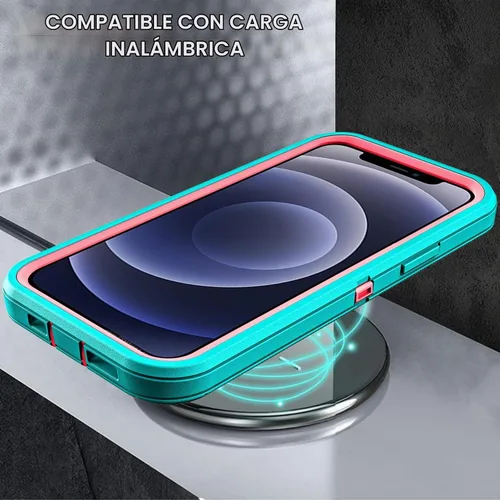 Vista 6 de YKHJKLEC Funda para iPhone 12 Mini, grado militar 3 en 1, resistente a los golpes, a prueba de caídas, polvo con 2 protectores de pantalla de vidrio