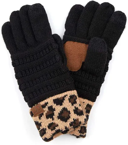 Vista 4 de ScarvesMe Juego de 3 bufandas y guantes para mujer, diseño de cola de caballo
