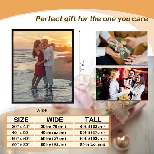 Vista 6 de Manta personalizada con fotos, mantas y mantas hechas en Estados Unidos, mantas personalizadas con fotos y texto para adultos, niños, familia