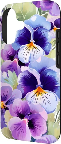 Vista 2 de Pansy Flower Pattern Floral Case for iPhone 17
