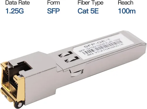 Vista 3 de 10 unidades 1000BASE-T Gigabit SFP a RJ45 transceptor modular de cobre Ethernet para Cisco, Meraki, Ubiquiti, D/TP Link, Supermicro, Netgear