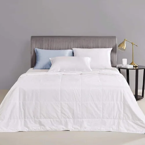 Vista 11 de Mommesilk Edredón/Colchón/Colcha de Seda, 100% Seda Natural de Hebra Larga, Fresco para Otoño, Lavable a Máquina (Cal.King)
